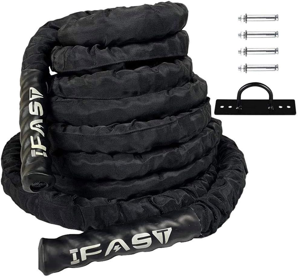 30ft Heavy Dacron Exercise Battle Rope Pack of 2 Q1185