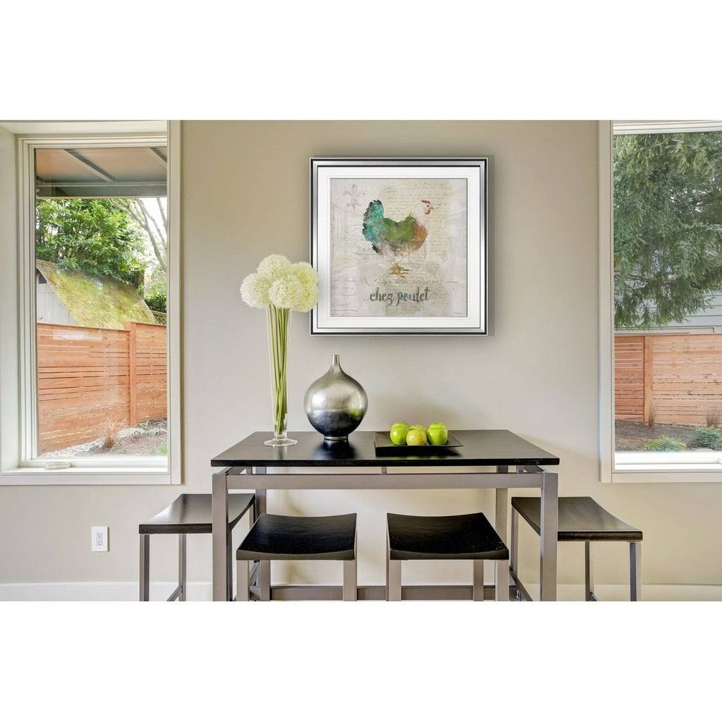 Teal Tree Framed Giclee Print 32 x 32 A89113