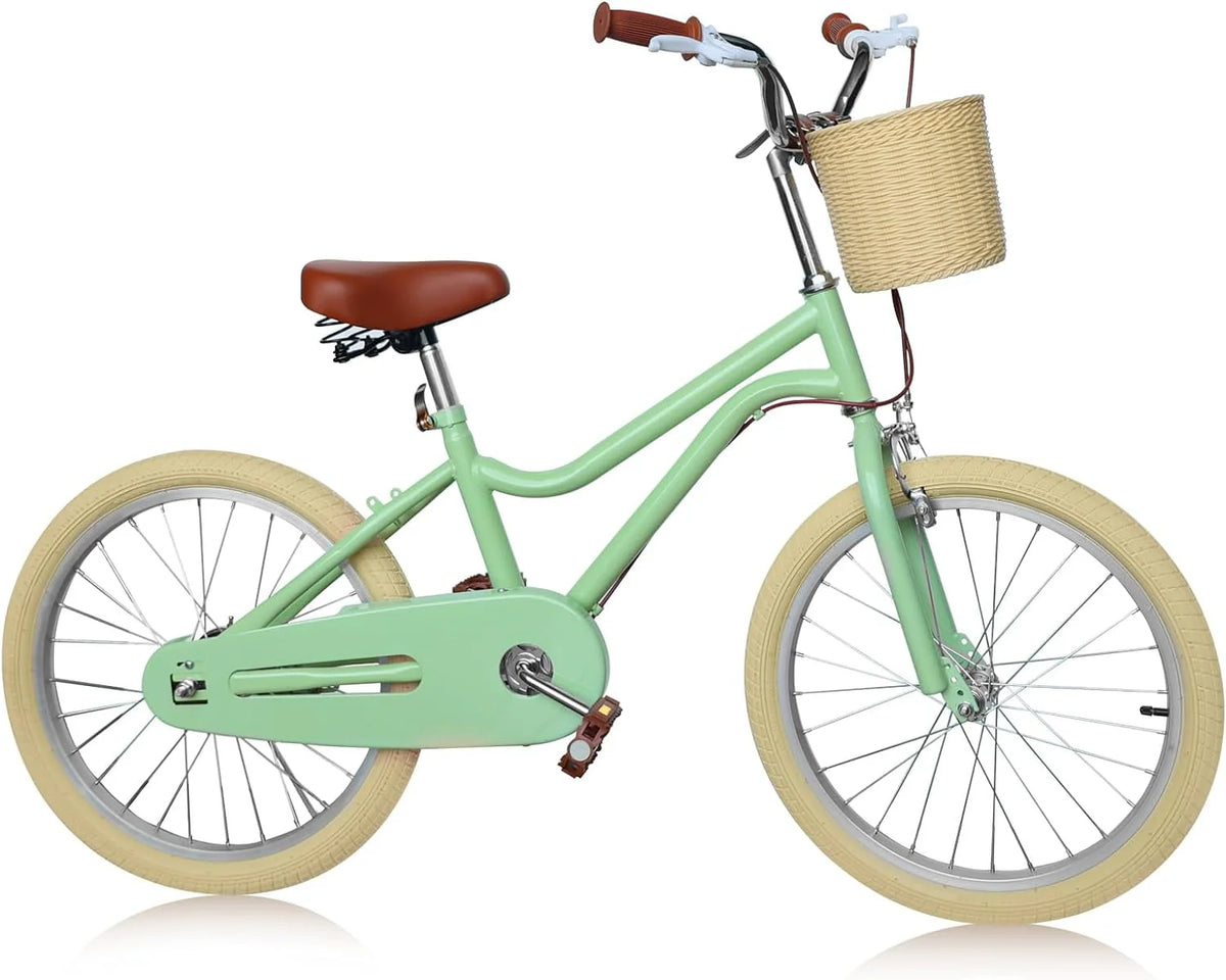 16 Inch Kids Bike with Handbrake Basket Training Wheels Yellow V585535