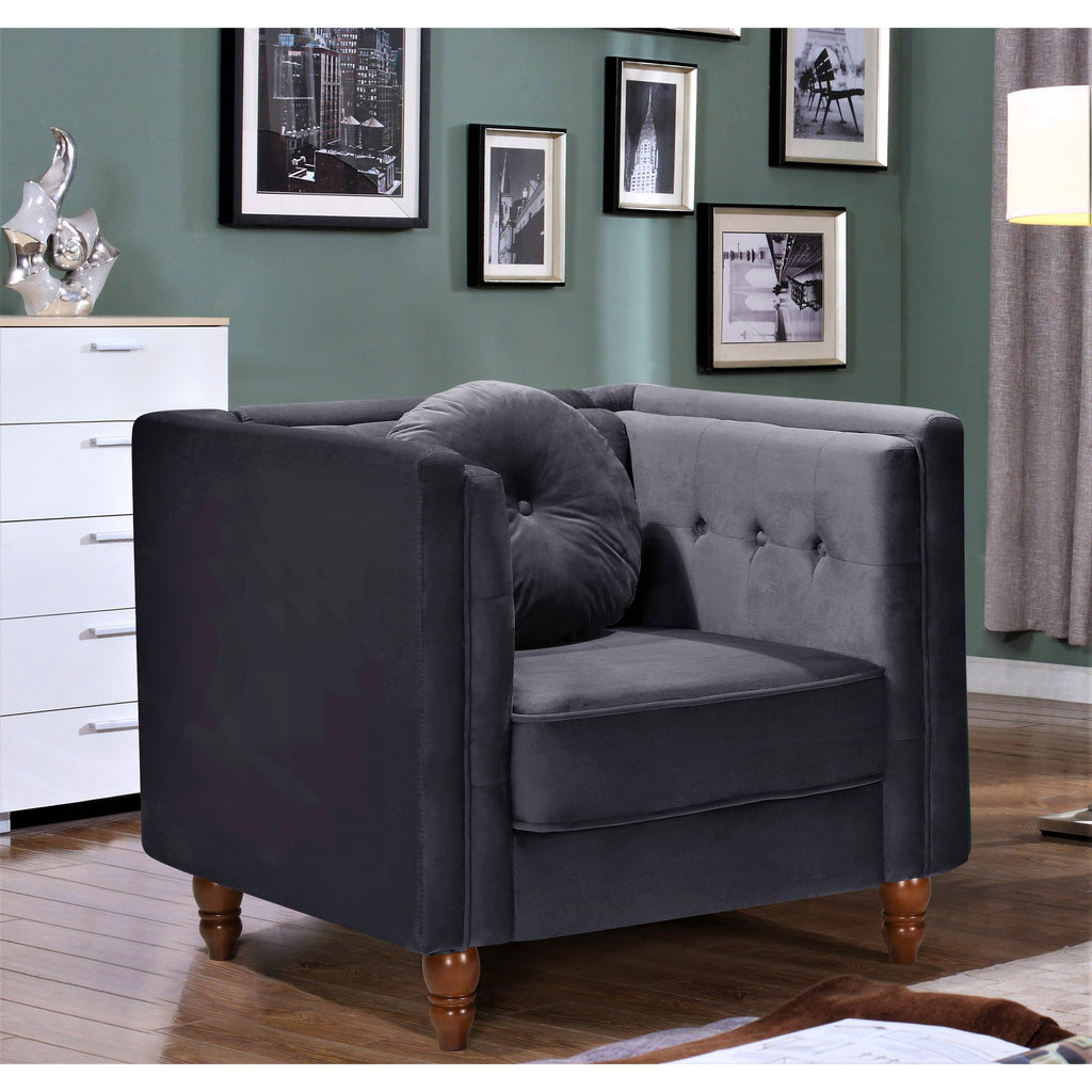 Grey Chesterfield Chair Y97068