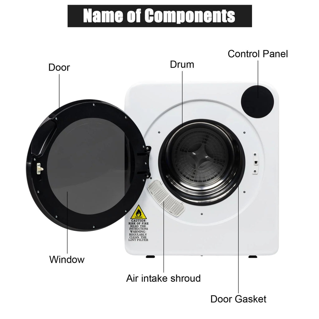 Electric Tumble Laundry Dryer Stainless Steel Tub 13.2 lbs C4705