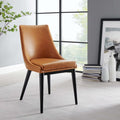 Tan Vegan Leather Dining Chair R71719