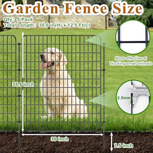 36 in x 25 ft Decorative Metal Garden Fence N2728