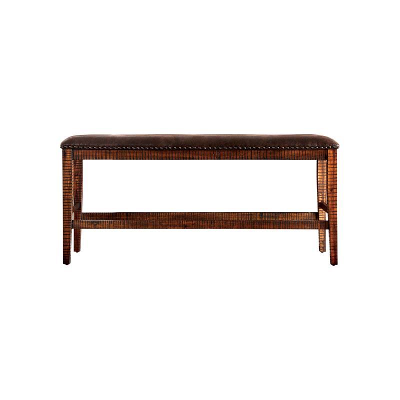 Solid Wood Counter Height Bench in Dark Oak I5519