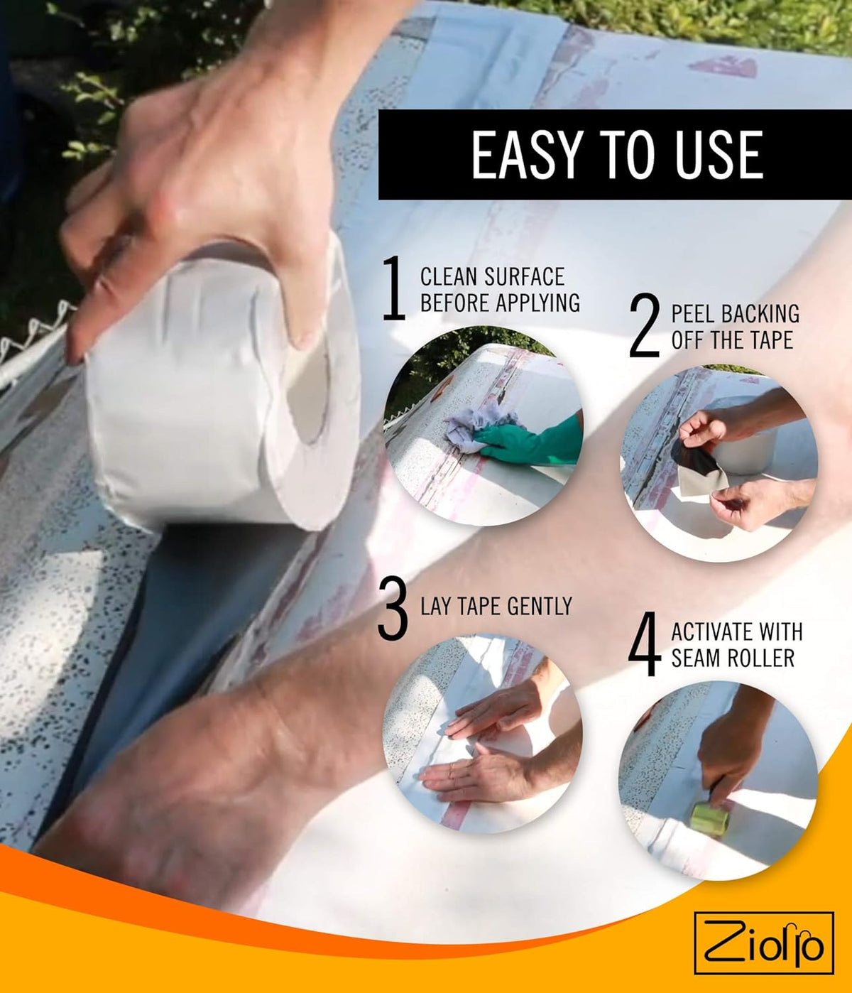 RV Flex Repair Tape Kit with Butyl Sealant C2226