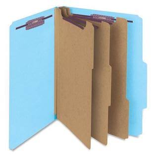 Blue Colored Pressboard Classification Folders with Fasteners R777
