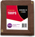Waterproof Canvas Tarp with Grommets, Brown, 6 by 8 Feet Pack of 2 O235124
