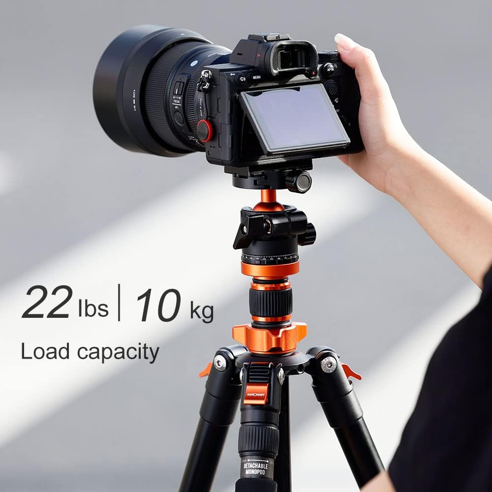 62 inch DSLR Camera Tripod with Monopod and Aluminum Alloy Quick Release Plate A90513