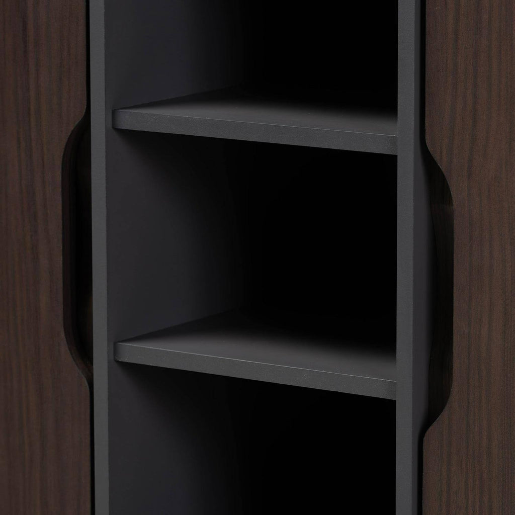 Two-Tone Dark Brown and Grey Wood Dresser Z598078