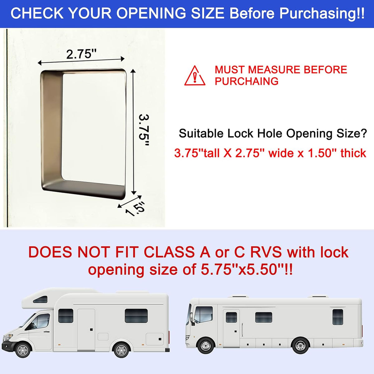 Waterproof Shockproof Metal RV Door Lock with Keypad G110531