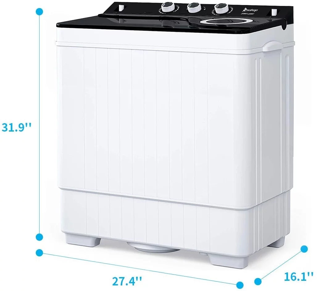 26lbs Portable Semi-automatic Twin Tub Washing Machine V176