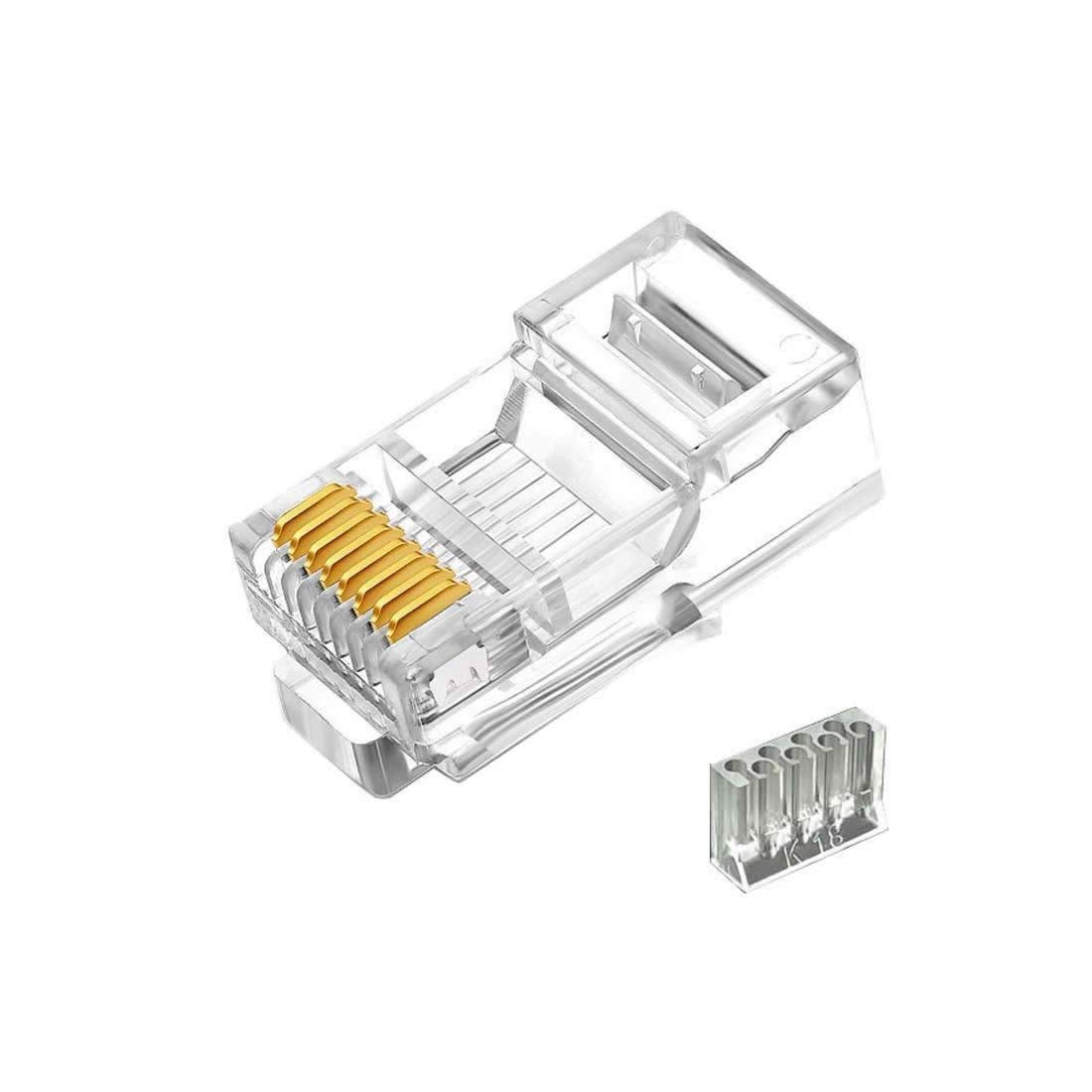 100 Pcs Cat7 RJ45 Metal Shielded Connectors U986
