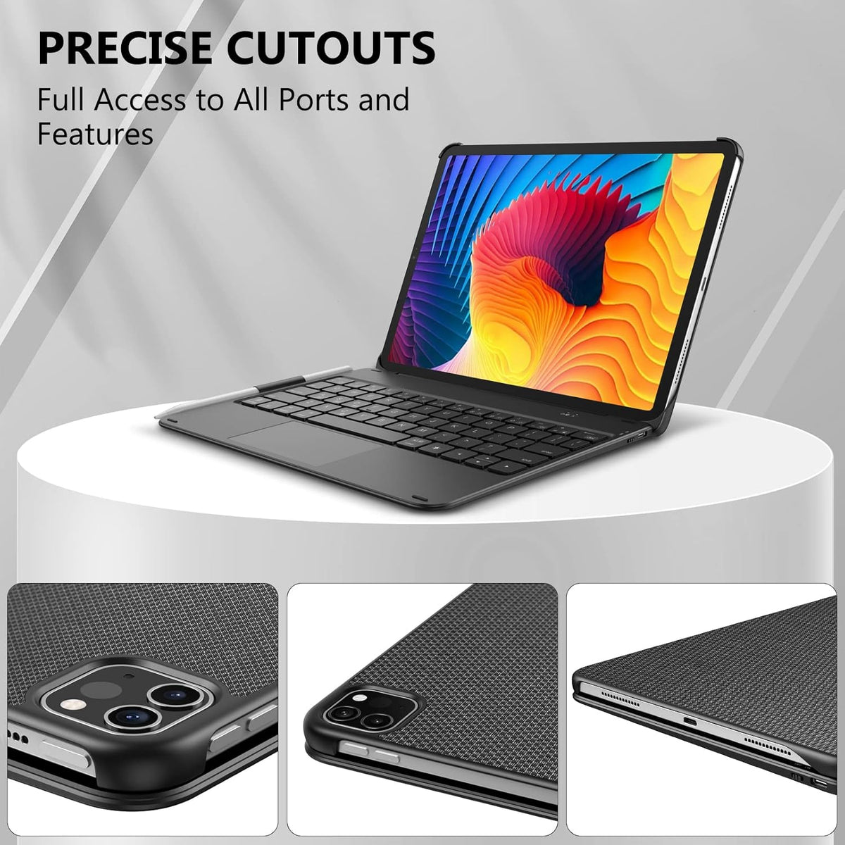 Black Bluetooth Keyboard Case for iPad Pro 11 inch and iPad Air 10.9 U68065
