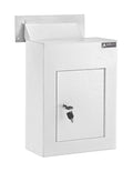 White Through The Wall Drop Box Depository Safe with Key Lock W715