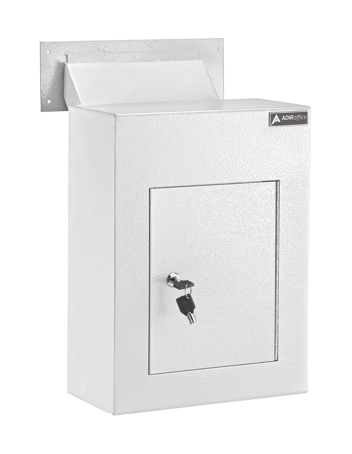 White Through The Wall Drop Box Depository Safe with Key Lock W715