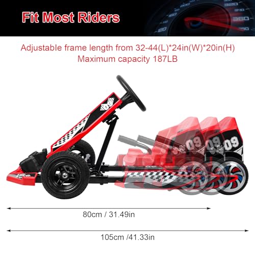 36V Electric Go Kart Red C9120