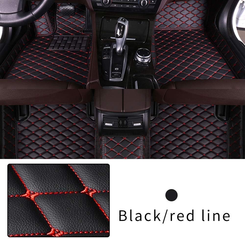 Custom Car Floor Mat XPE Leather Black Beige J9963
