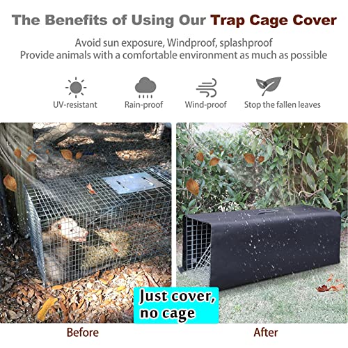 32 Inch Heavy Duty Folding Animal Trap Cage with Cover 2 Packs A8601