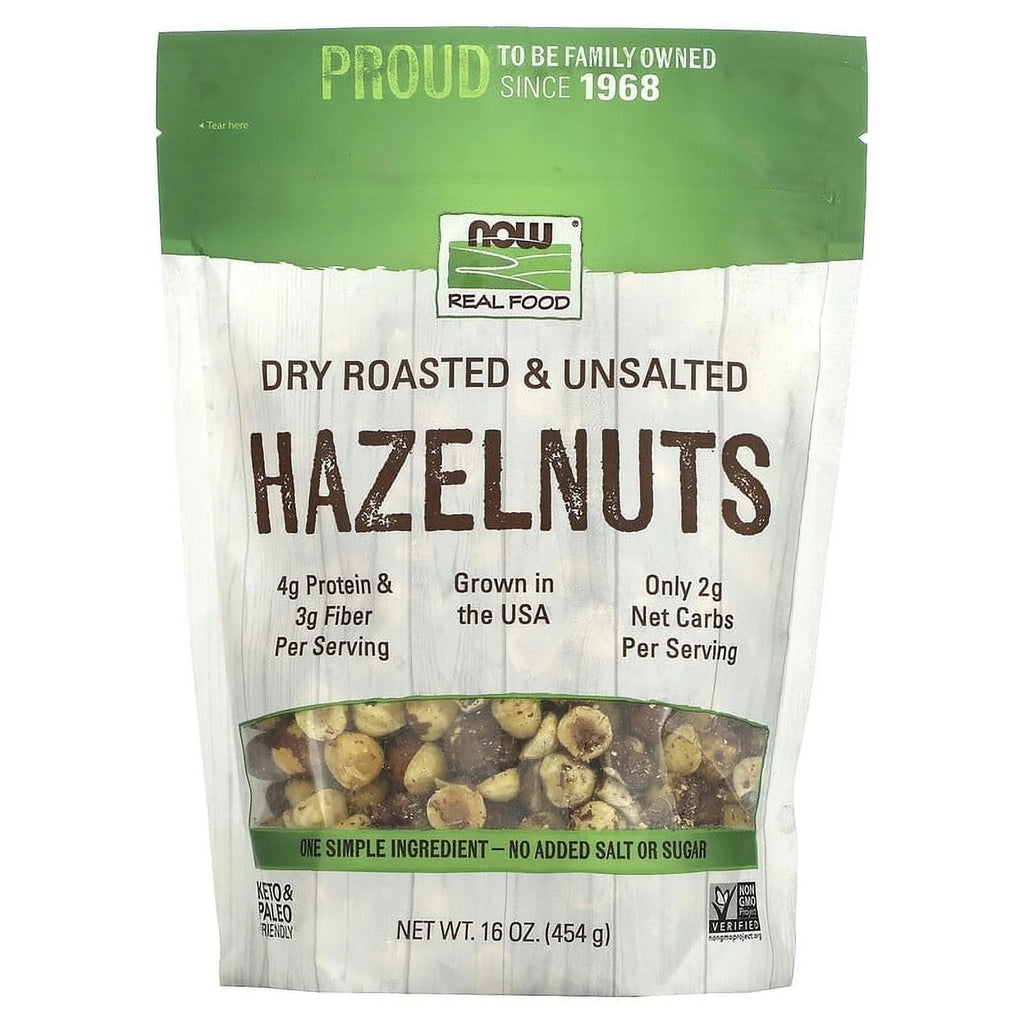 Hazelnuts, Dry Roasted & Unsalted, 16 oz L65869
