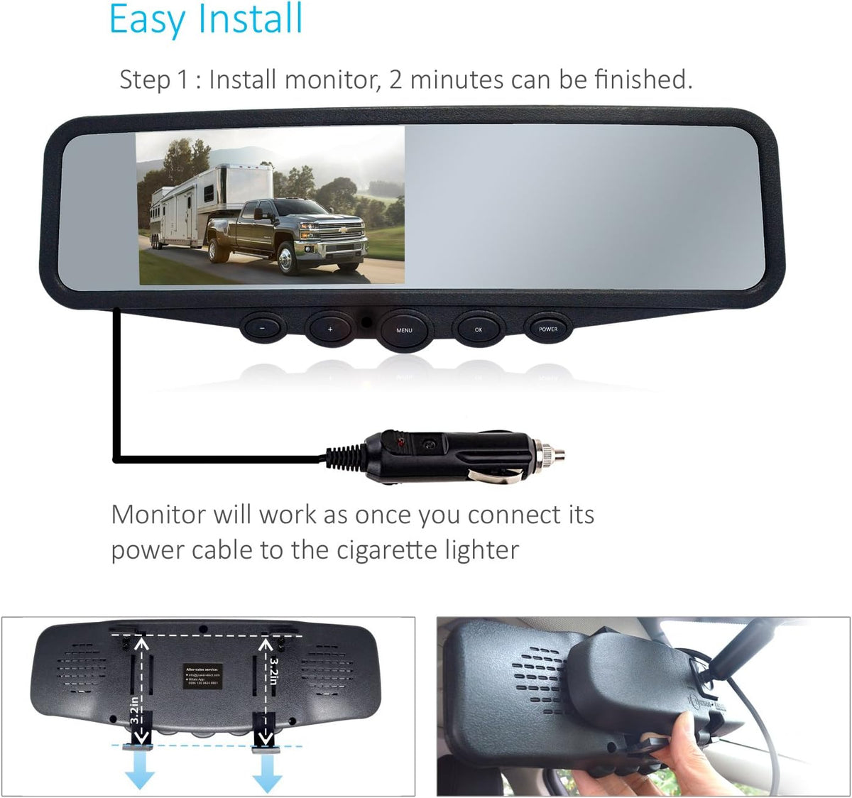 IP69K Waterproof Wireless Backup Camera System H87507