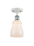 White and Polished Chrome Semi-Flush Mount G1242