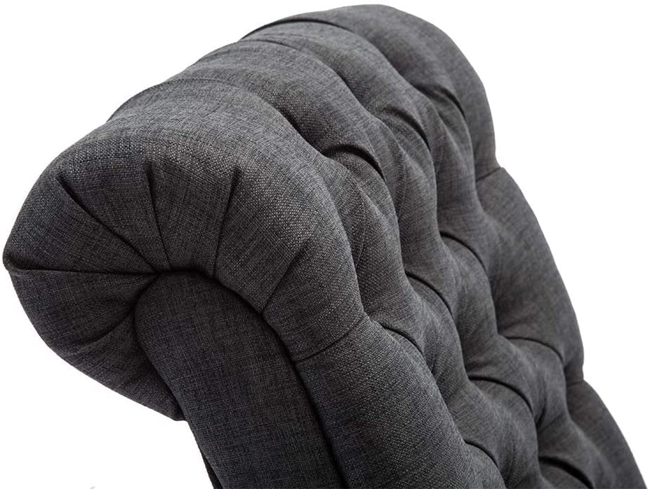 Gray Fabric Upholstered Accent Chair with Wood Legs B683117