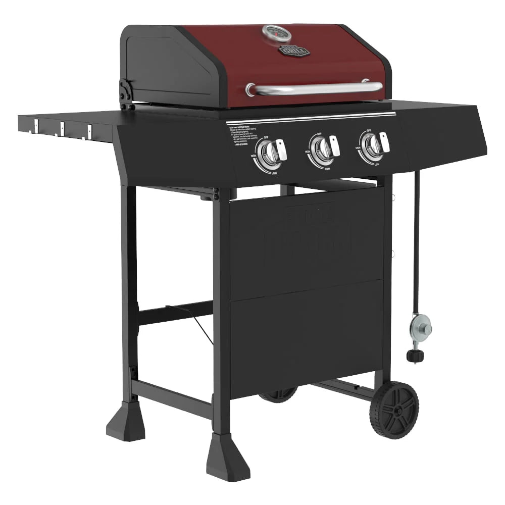 3 Burner Propane Gas Grill in Black C3666