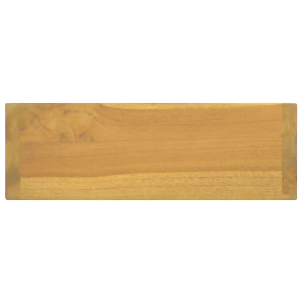 Wall Mounted Teak Wood Mirror Cabinet with Open Shelf N92169