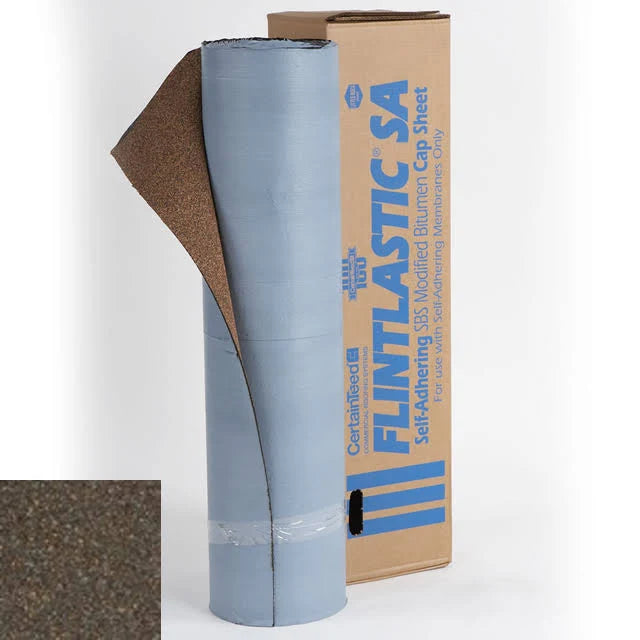 Weathered Wood Brown Peel & Stick Cap Roofing Membrane B6028