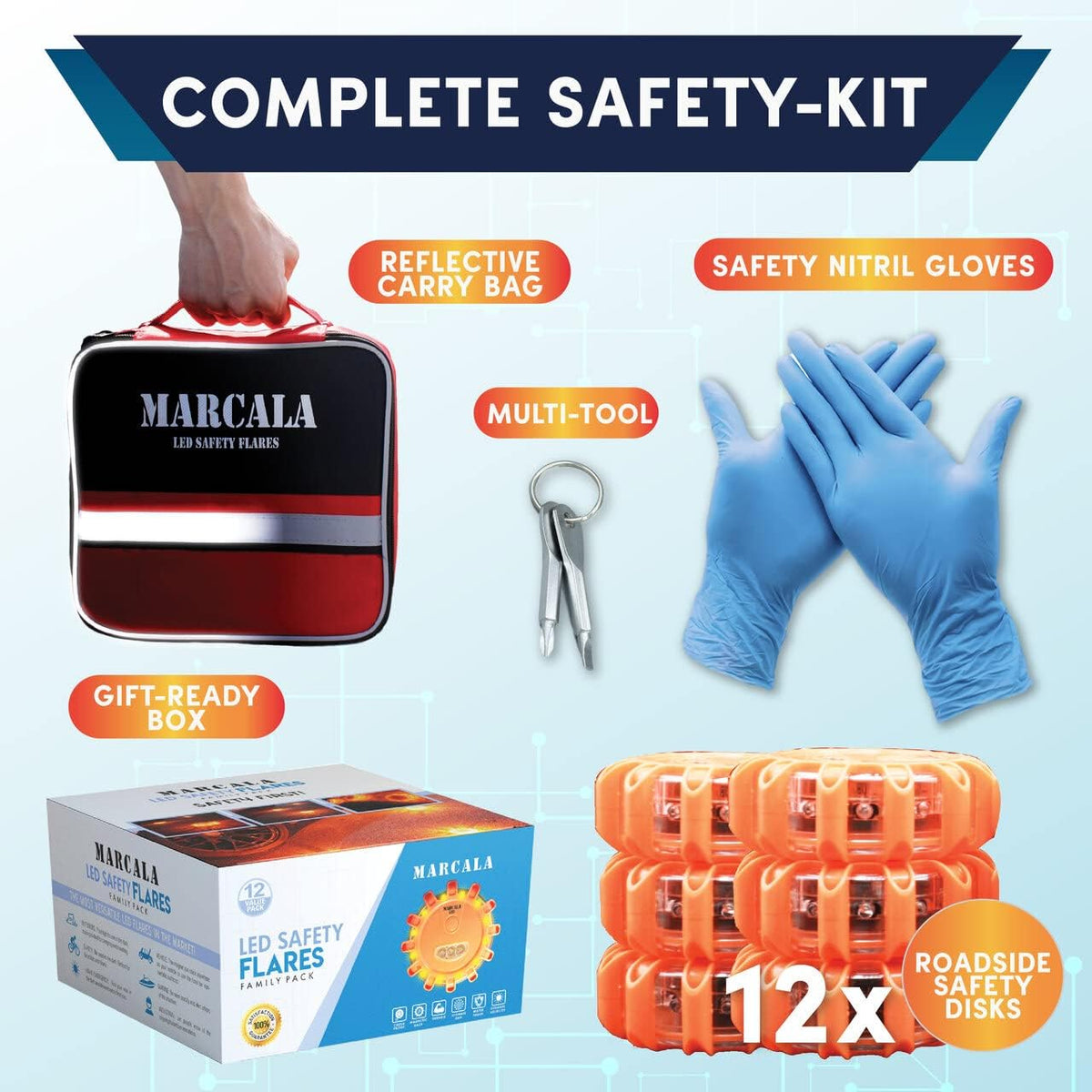 12-Pack LED Emergency Safety Flares X970504
