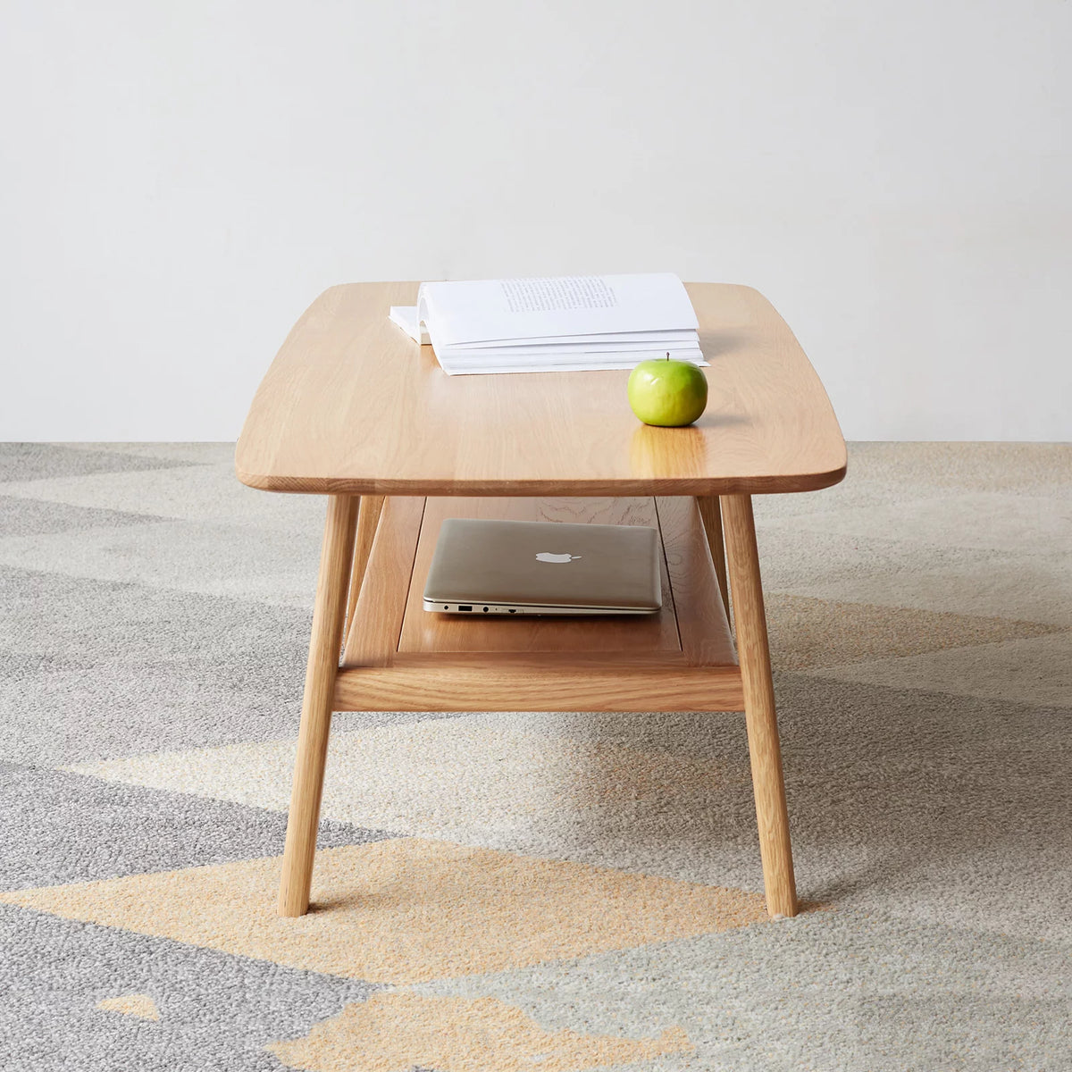 Wood Coffee Table with Storage Shelf X26236