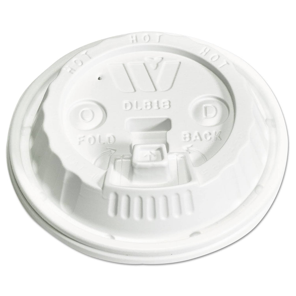 White Plastic Lids for Foam Cups, 1000/CTN L16163