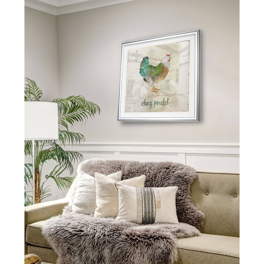 Teal Tree Framed Giclee Print 32 x 32 A89113