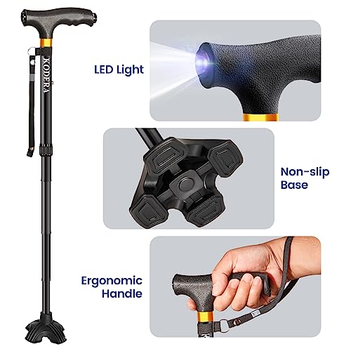 Folding Walking Cane with LED Light M62780