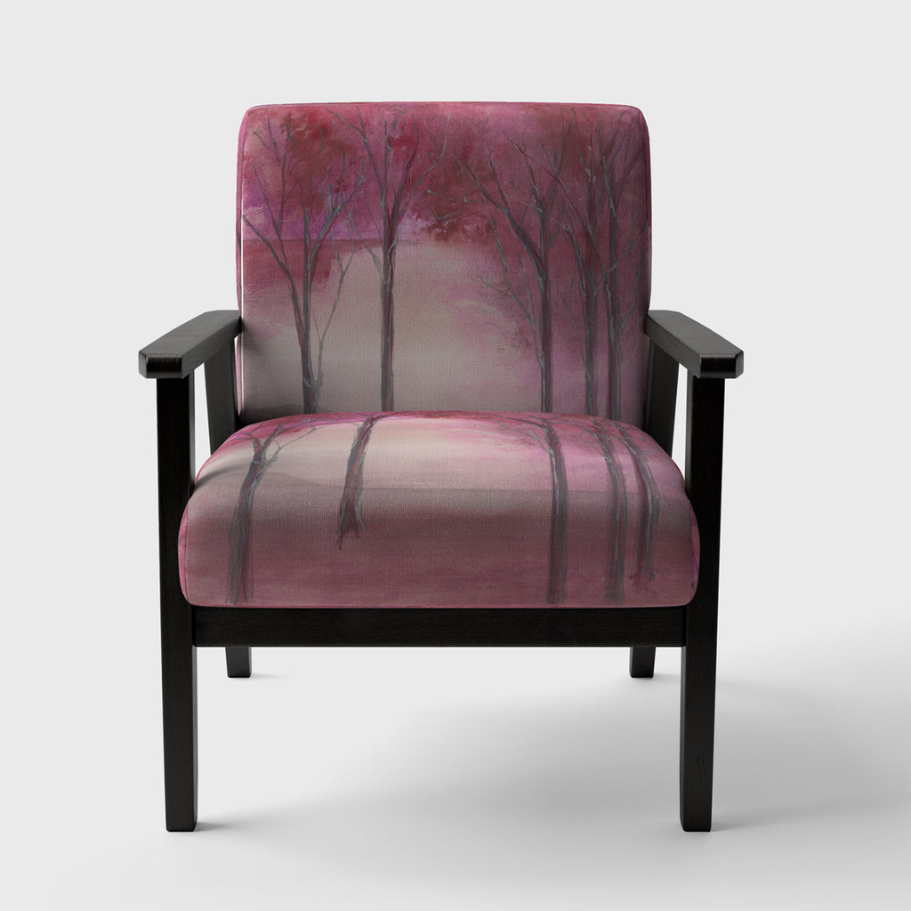 Pink Forest Upholstered Traditional Accent Chair X31898