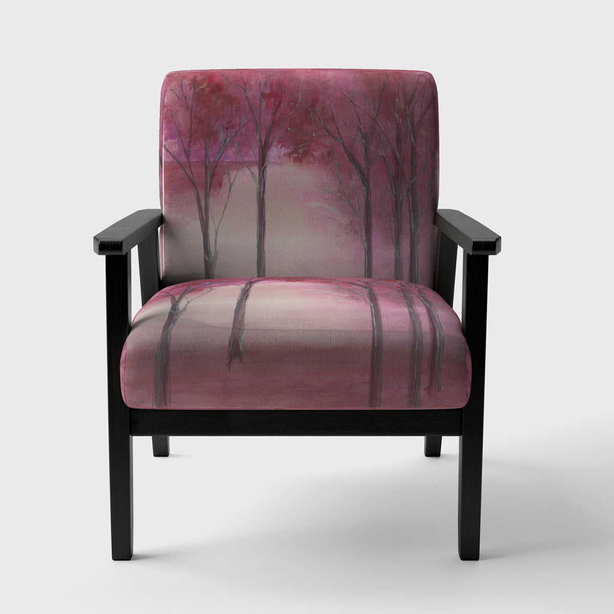 Pink Forest Upholstered Traditional Accent Chair X31898