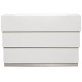 White 3-Drawer Wood Dresser C59506