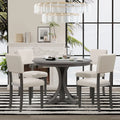 5 Piece Round Dining Table Set with 4 Upholstered Chairs B285