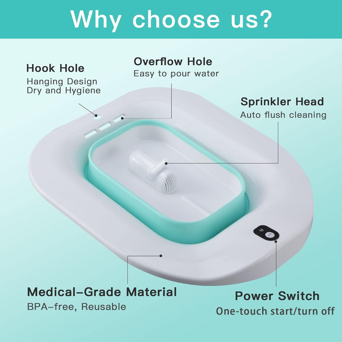 Green Foldable Electric Sitz Bath V731585