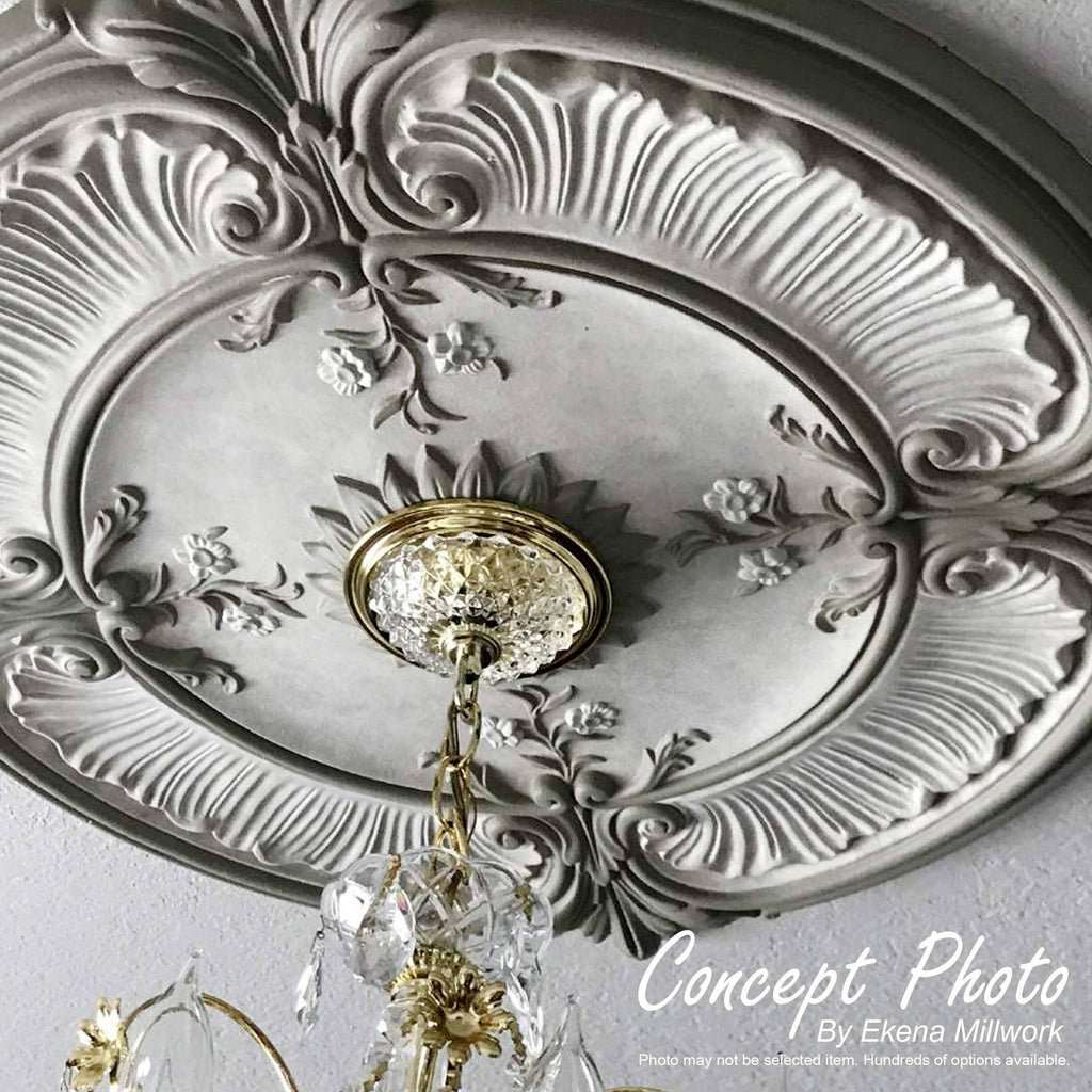 Ultra Pure White Crackle Ceiling Medallion M70234