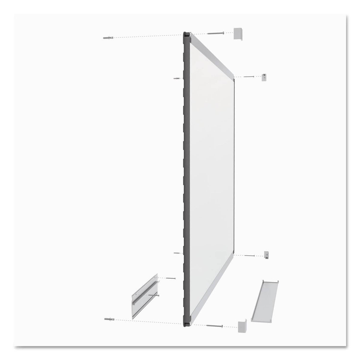 Whiteboard - wall mountable - 48 in x 35.98 in - white - mahogany frame G813