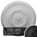 24 inch x 1 5/8 inch Hand-Painted Steel Gray Ceiling Medallion K682781