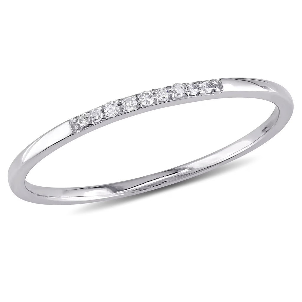 10kt White Gold Diamond Accent Wedding Band E3969