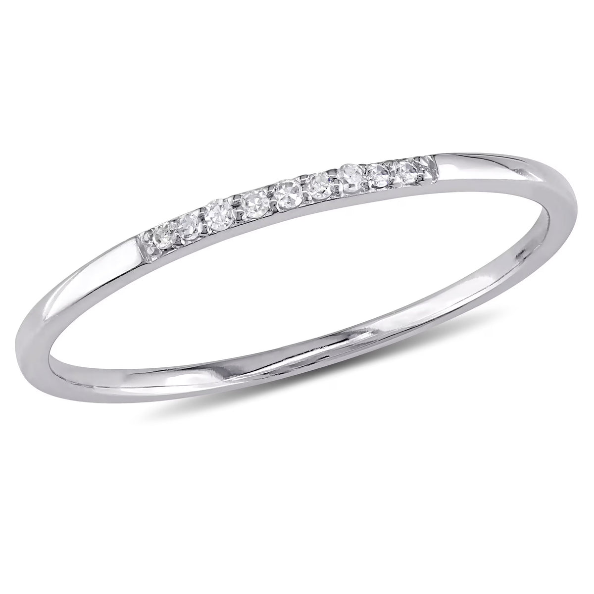 10kt White Gold Diamond Accent Wedding Band E3969