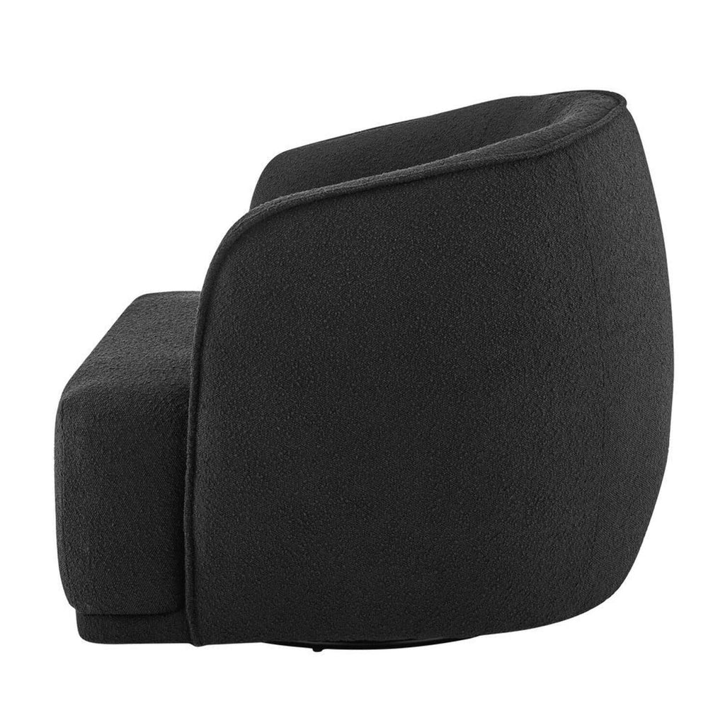 Black Fabric Swivel Accent Chair P15595
