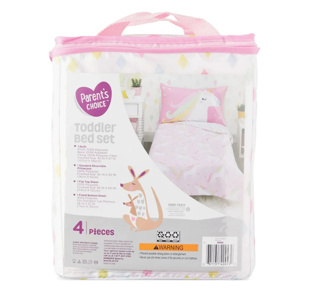 Pink 4-Piece Toddler Bedding Set G604841