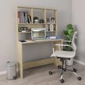 Sonoma Oak Engineered Wood Desk with Shelves M26418