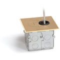 Brass Recessed Hybrid Single Gang Floor Box E99291