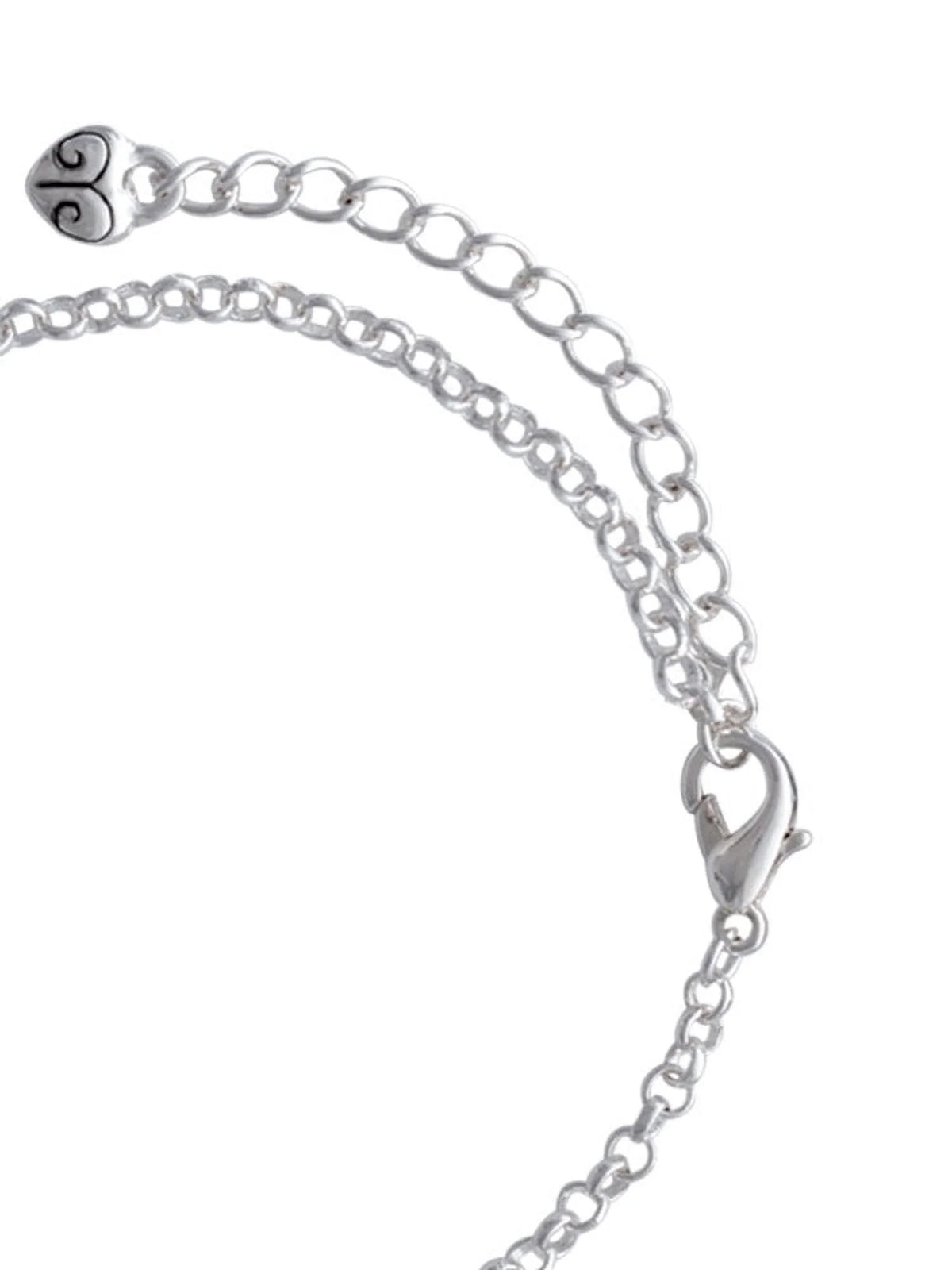 Silvertone Half Marathon Roman Numeral Charm Bracelet, 6"+2" L250880