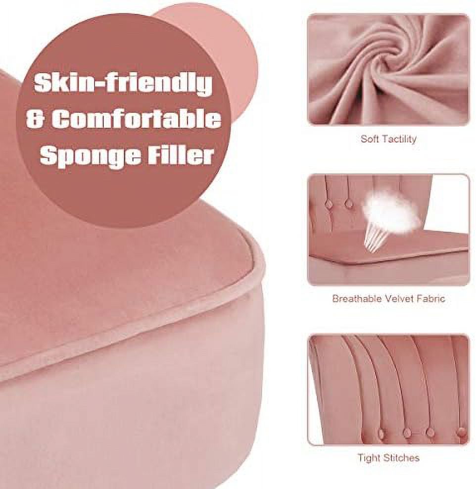 Velvet Accent Chair Ottoman Set M244